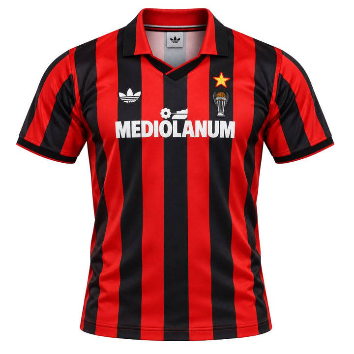 1990/91 AC Milan Home Jersey - Baresi 6 - ITASPORT