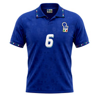 Italy 1994 Home Jersey – Baresi 6 - ITASPORT