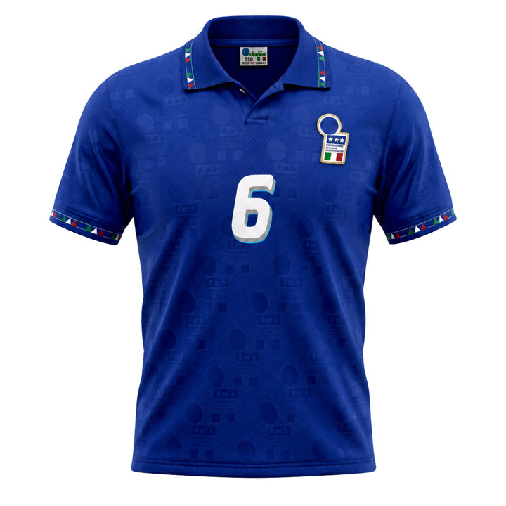 Italy 1994 Home Jersey – Baresi 6 - ITASPORT