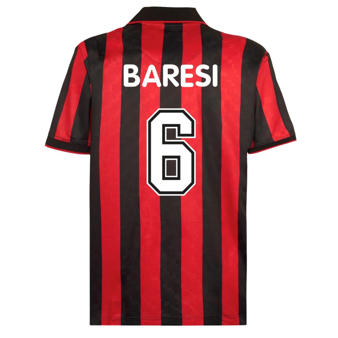 1995/96 AC Milan Home Jersey - Baresi 6 - ITASPORT