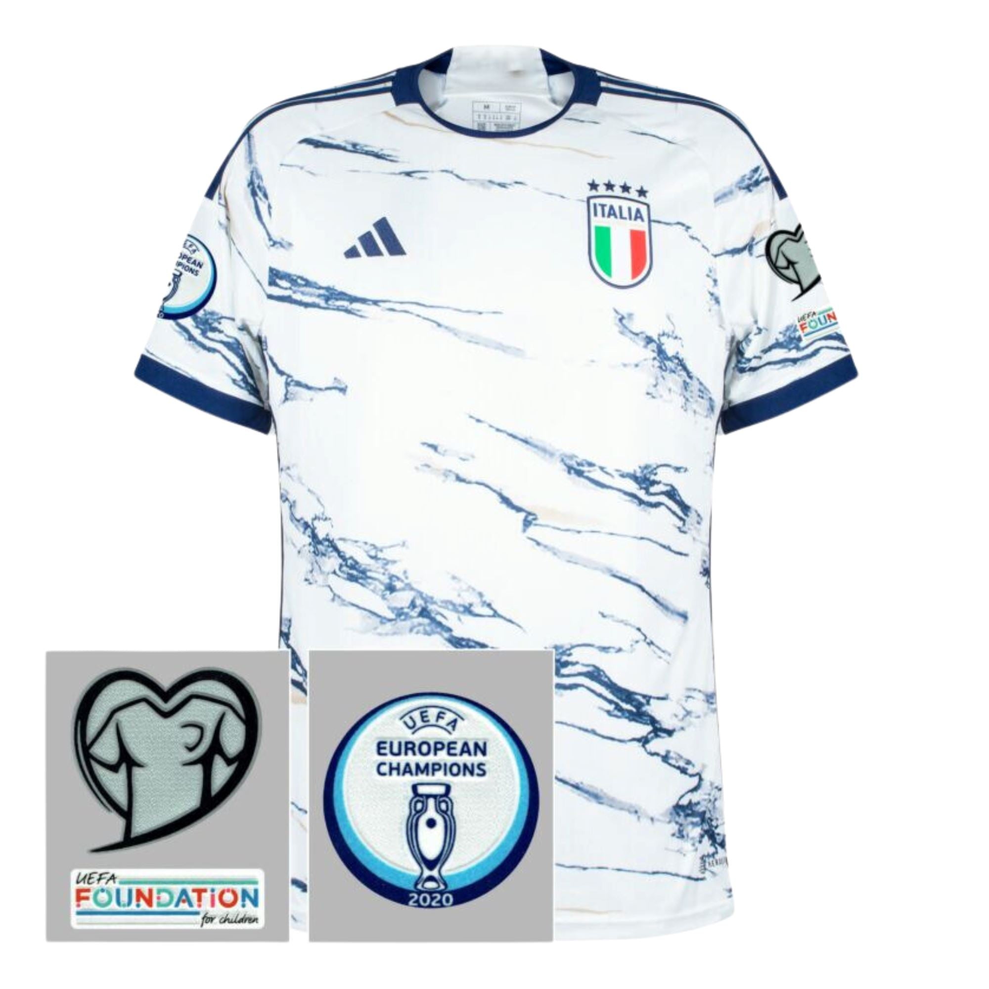 Italy Away Jersey 23/24 Euro 2024 Qualifying Patches - ADIDAS