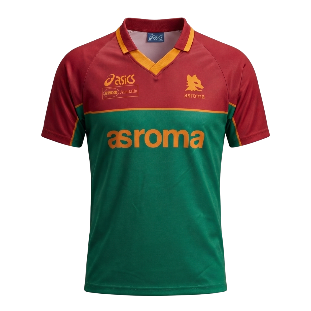 AS Roma Pre-Match Jersey 1995/96 front view - ASICS