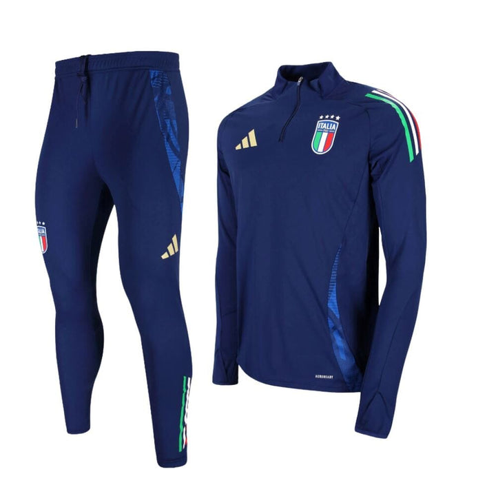 Italy FIGC Navy Training Tracksuit 24/25 Kids - ADIDAS
