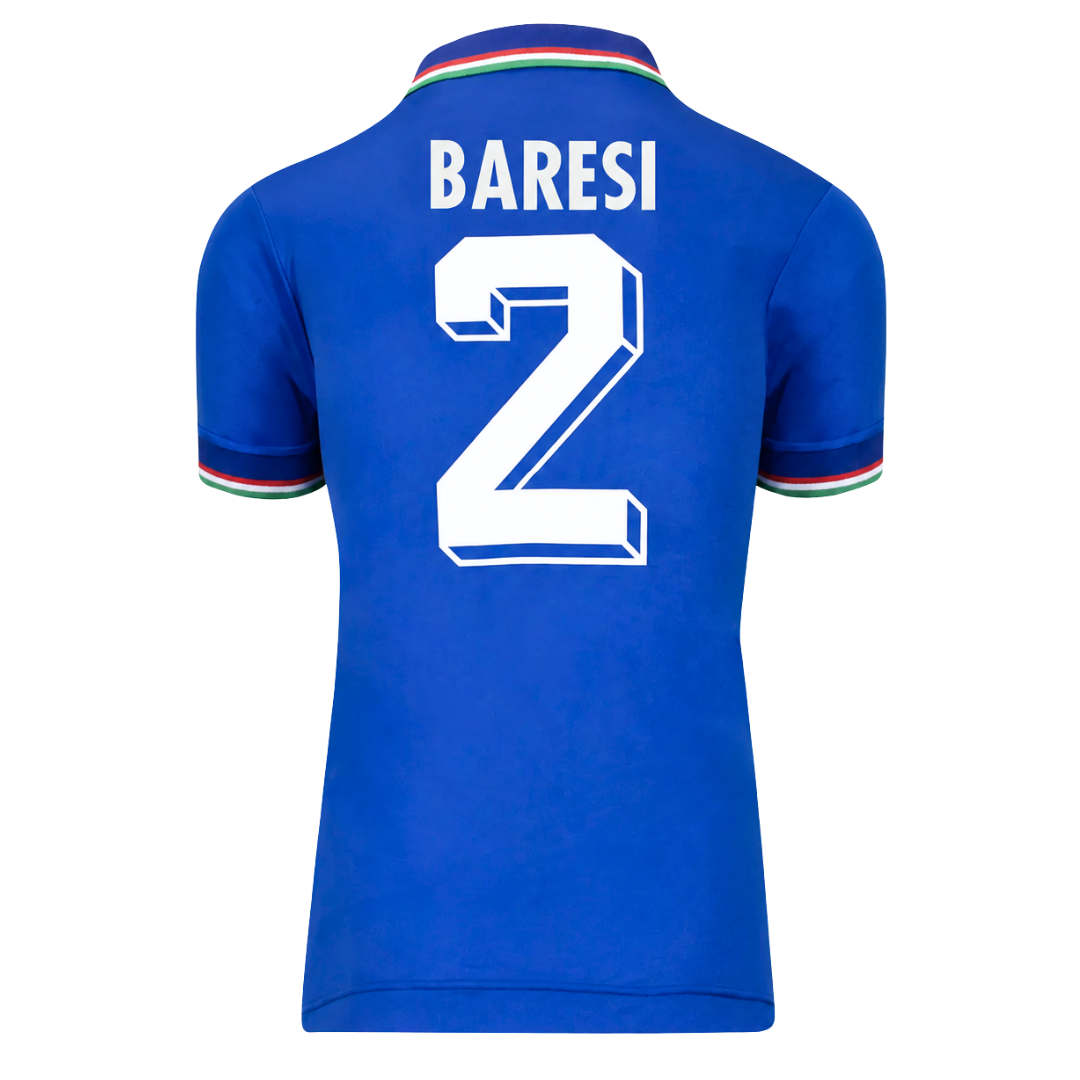 Italy 1990 World Cup home retro jersey with Baresi 2 printing on the back - ITASPORT