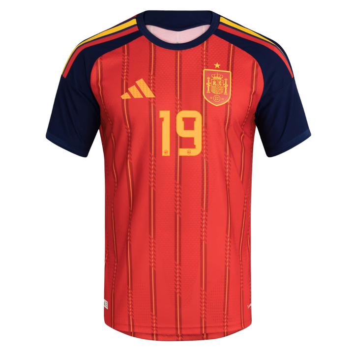 Spain 2026 Authentic Home Jersey Yamal 19 front view - ADIDAS