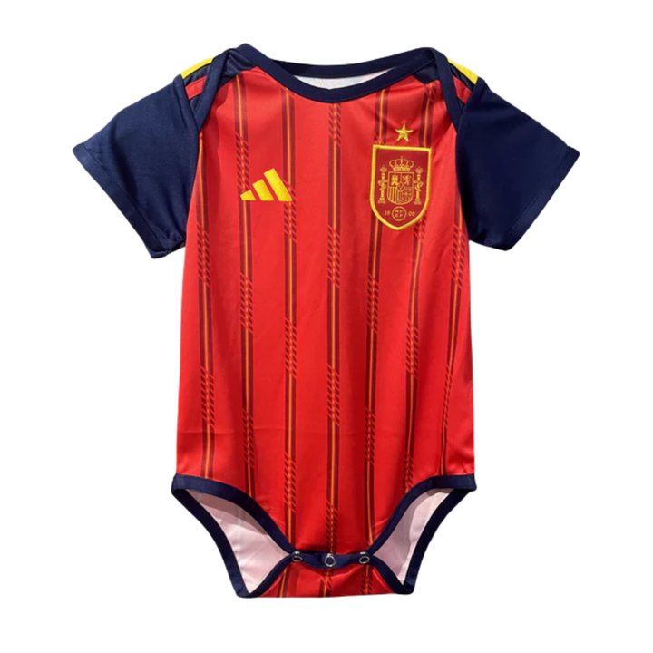 Spain Home 2026 baby jersey front view - adidas