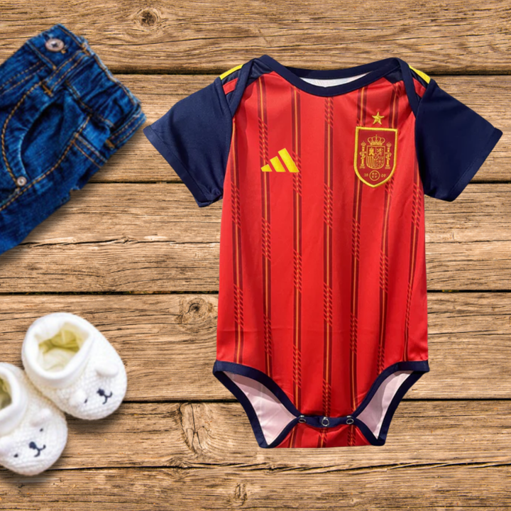 Spain Home 2026 baby jersey front view - adidas