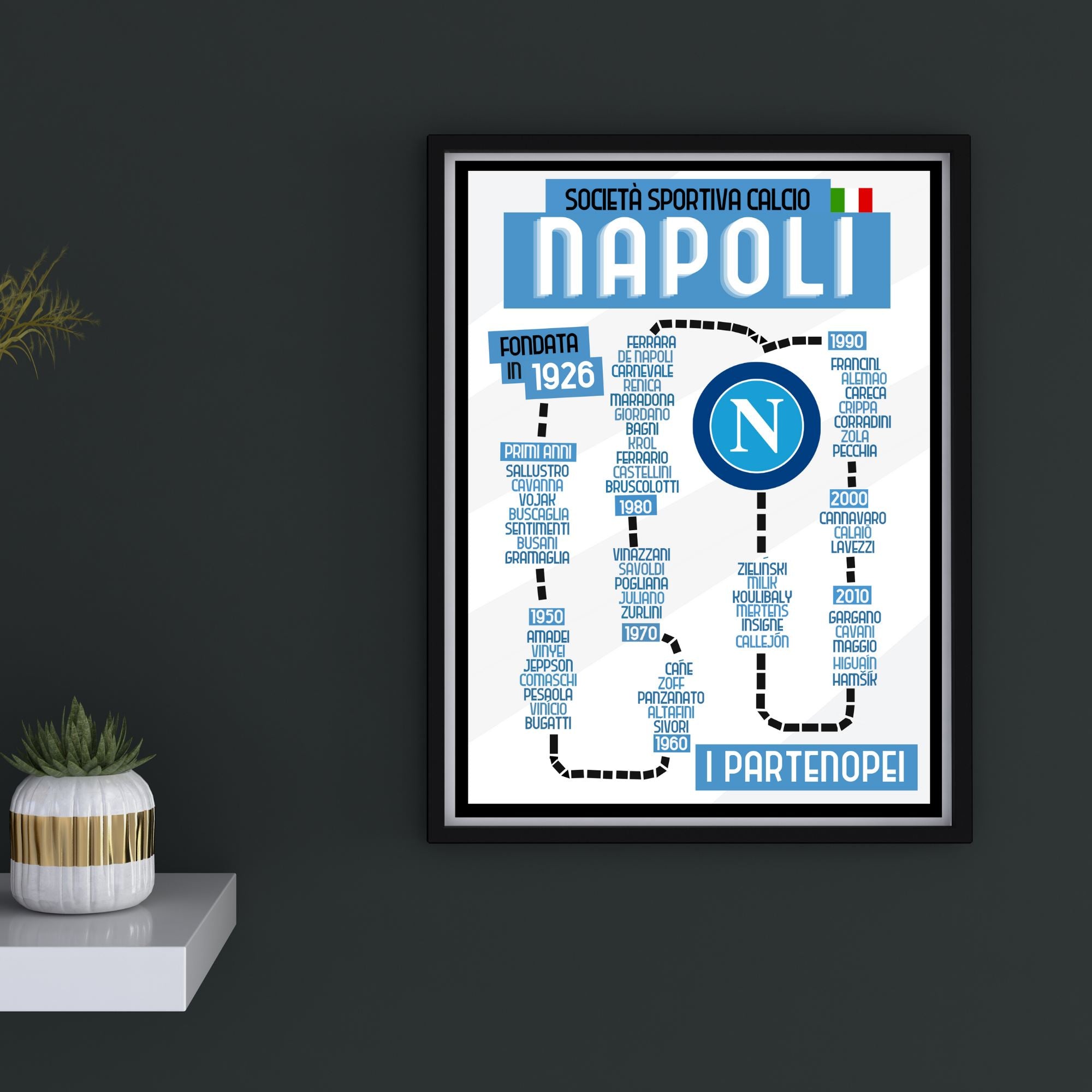 Napoli Best Players Print - ITASPORT