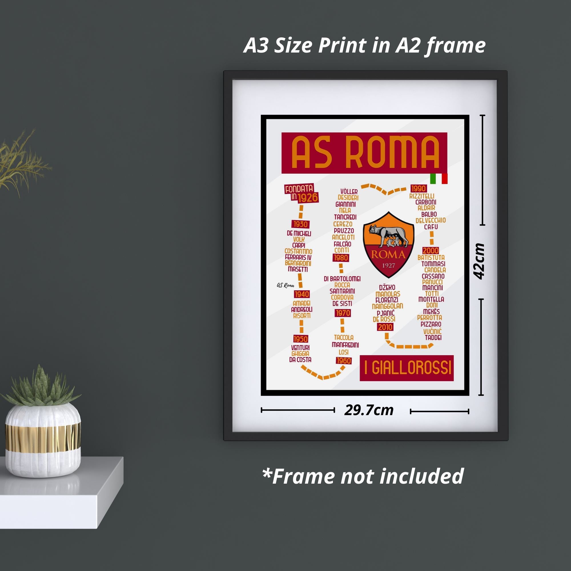 AS Roma Best Players Print - ITASPORT