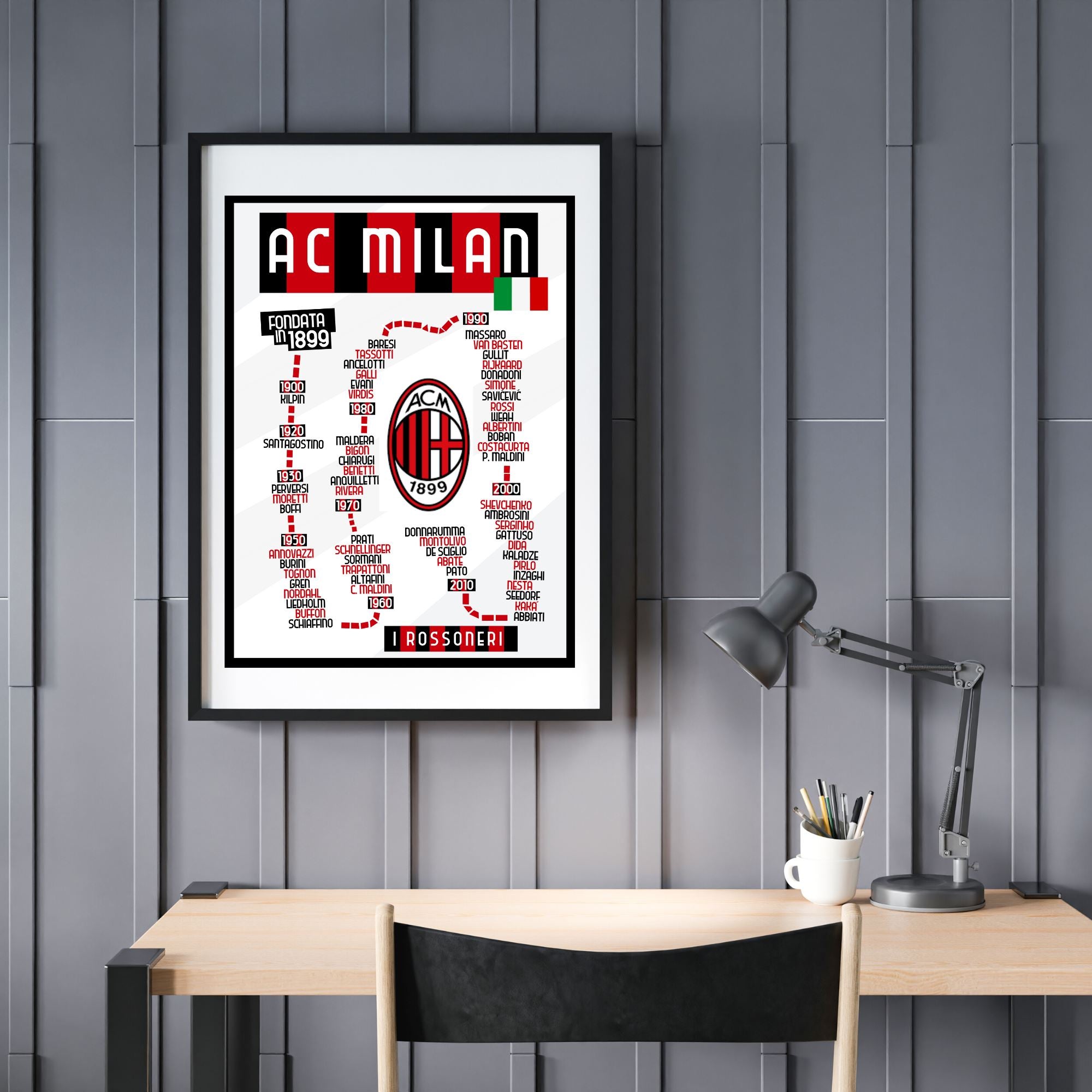 AC Milan Best Players Print - ITASPORT