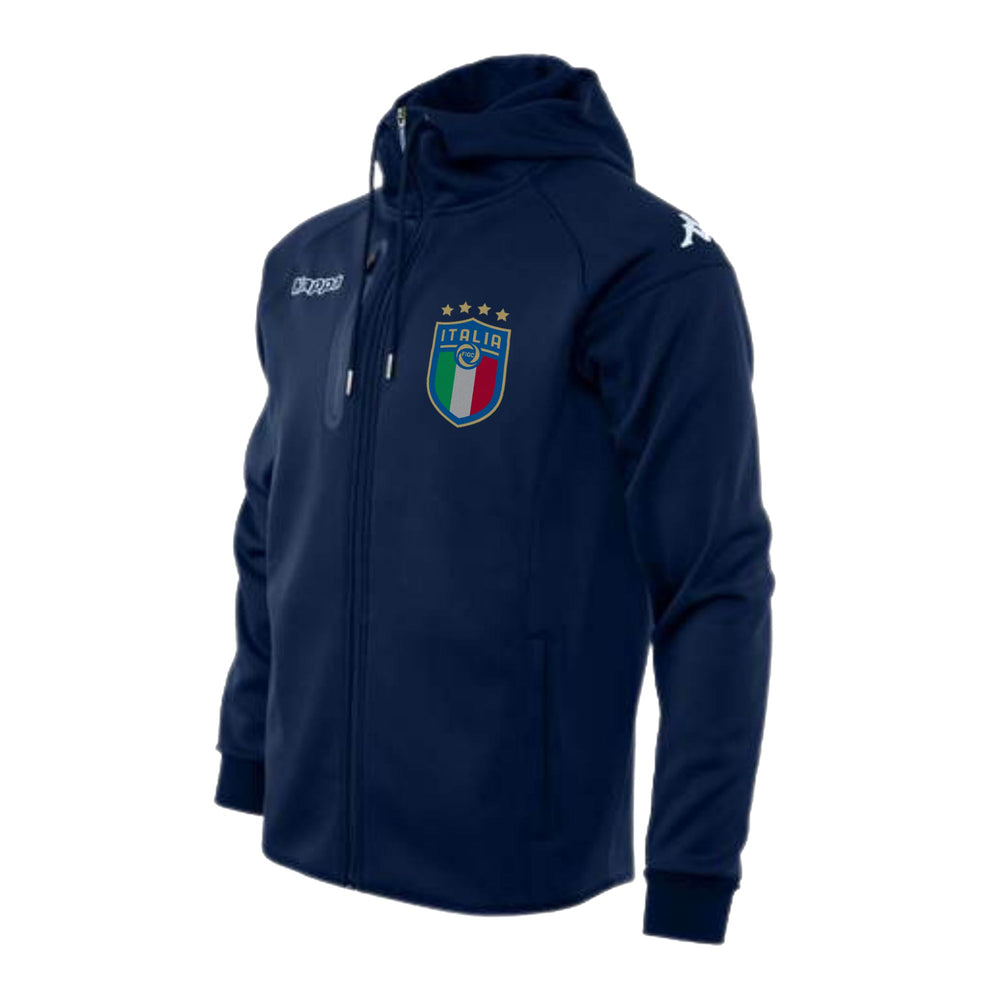 Kappa Italia FIGC Soft Shell Hooded Jacket Navy - ITASPORT